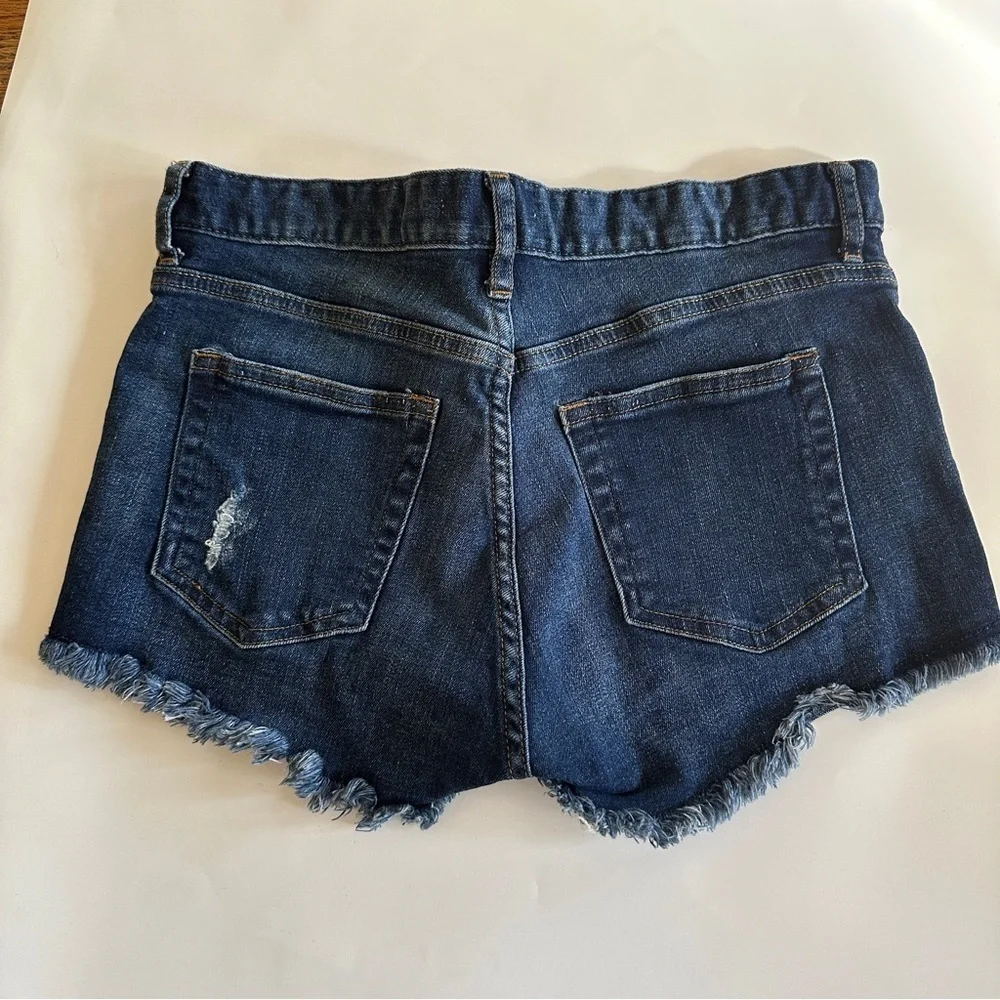 H&M Denim Raw Edge Cutoff Shorts Sz 4